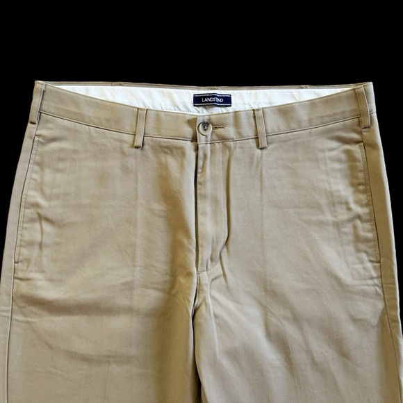 Lands End Mens Traditional Fit‎ No Iron Chino Pants Khaki 34 #680 - Picture 5 of 11